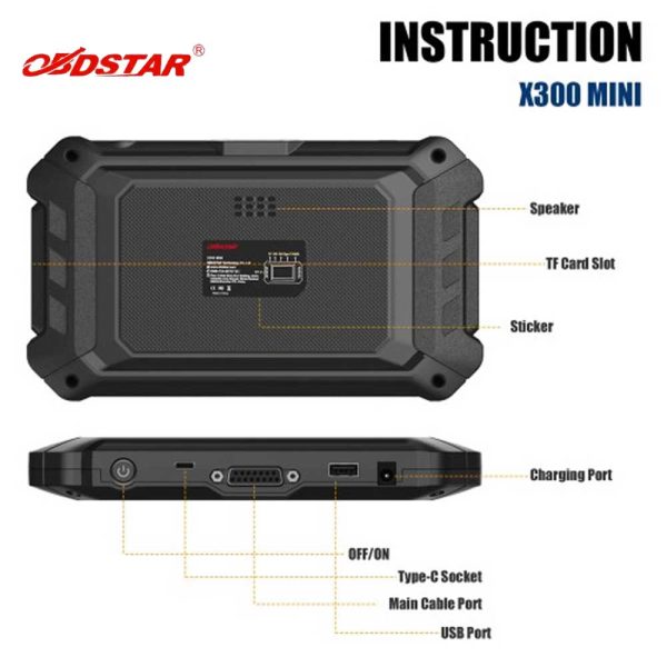OBDSTAR X300 MINI Chrysler  Dodge  Jeep Key Programmer and Cluster Calibration Support Oil  Service Reset and OBDII Diagnosis Online - Image 3