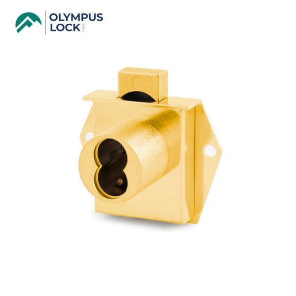OLYMPUS LOCK - 725MD - Small Format (BEST) IC Core Mortise Deadbolt Drawer Lock - 1-1 16 Inch Cylinder Length - Optional Key Retaining - Optional Handed - US3 (Polished Brass-605) Discount - Image 2