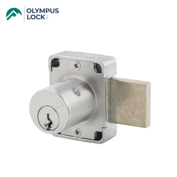 OLYMPUS LOCK - 500B - Cabinet Deadbolt Door Lock - Weather Resistant - R Series - CCL R1 Keyway - 1-3 8 Cylinder Length - Long Bolt - Keyed Alike-4T2 - US26D (Satin Chrome-626) Online - Image 2
