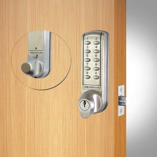 Codelocks CL2255 Electronic Tubular Brushed Steel Mortise Latch with Dual Backset For Cheap - Image 3
