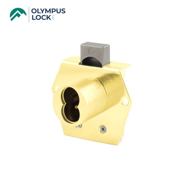 OLYMPUS LOCK - 725RD - Small Format (BEST) IC Core Deadbolt Door & Drawer Cabinet Lock - Optional Key Retaining - 1-1 16 Inch Cylinder Length - Optional Handed - US3 (Polished Brass-605) on Sale - Image 2