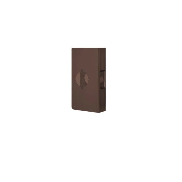 Don-Jo - 9K-BZ-CW - Wrap Around Plate 22 Gauge Steel 4-3 4 Width and 9 Height with 2-1 8 Hole for Marks Cylindrical Lever Lock - 2-3 4 Backset - BZ (Satin Bronze Finish-612) For Sale