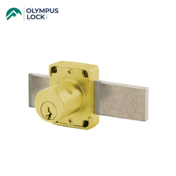 OLYMPUS LOCK - 100DR - Cabinet Deadbolt Door Lock - N Series - Optional Cylinder Length - Optional Keying - US4 (Satin Brass-606) Discount - Image 2