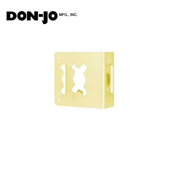Don-Jo - 81-AB-2-CW - Wrap Around Plate 22 Gauge Steel 4-3 4Width and 9 Height with 2-1 8 Hole for Cylindrical Lever Lock - 2-3 4 Backset - AB (Satin Brass Finish-609) Fashion - Image 2