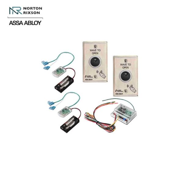 Norton - 767K2 - Touchless Actuator Kit Infrared Sensor with 4  Range and LED Status Indicators - Two 767 Wall Switch - Two 546 Transmitter - 537 Receiver - 630 (Satin Stainless Steel) For Cheap - Image 2