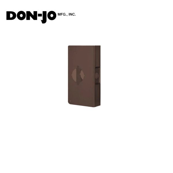 Don-Jo - 9K-BZ-CW - Wrap Around Plate 22 Gauge Steel 4-3 4 Width and 9 Height with 2-1 8 Hole for Marks Cylindrical Lever Lock - 2-3 4 Backset - BZ (Satin Bronze Finish-612) For Sale - Image 2