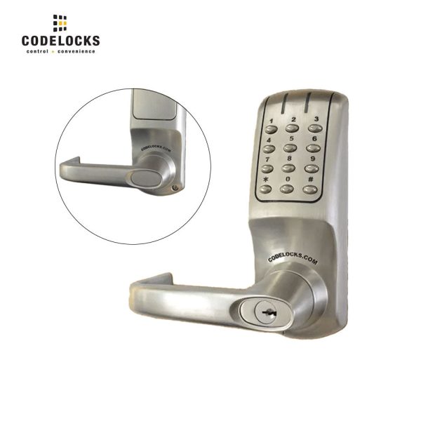 Codelocks CL5210 Electronic, Heavy Duty, Grade 2, Brushed Steel, Optional Backset Tubular Latchbolt with Optional Cylinder Prep Hot on Sale - Image 5
