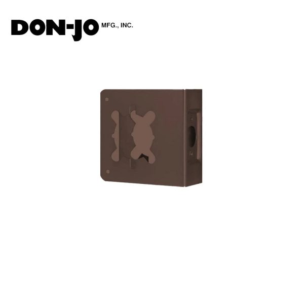 Don-Jo - 81-10B-2-CW - Wrap Around Plate 22 Gauge Steel 4-3 4Width and 9 Height with 2-1 8 Hole for Cylindrical Lever Lock - 2-3 4 Backset - 10B (Oil Rubbed Bronze Finish-613) Online - Image 2
