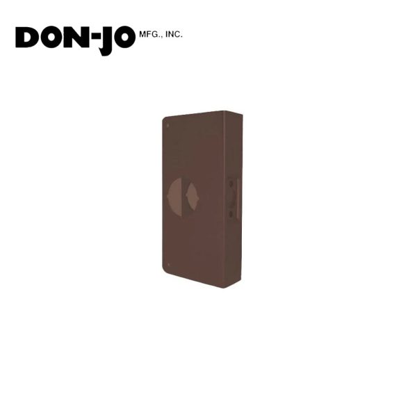 Don-Jo - 3-10B-CW - Wrap Around Plate 22 Gauge Steel 4-1 4 Width and 9 Height with 2-1 8 Hole for Cylindrical Lock - 2-3 8 Backset - 10B (Oil Rubbed Bronze Finish-613) Sale - Image 2