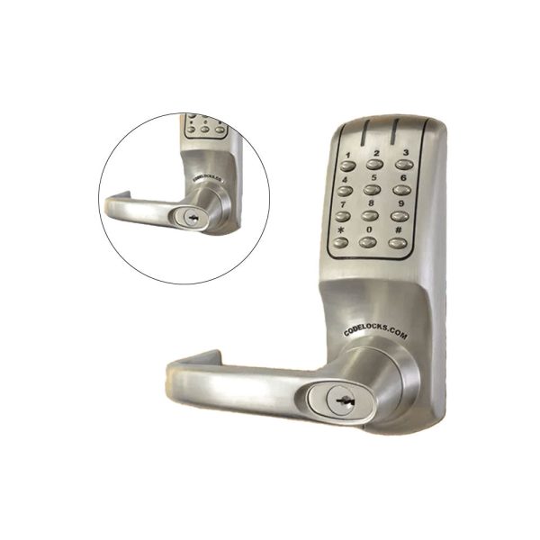 Codelocks CL5210 Electronic, Heavy Duty, Grade 2, Brushed Steel, Back to Back, Optional Backset Tubular Latchbolt with Optional Cylinder Online now - Image 4