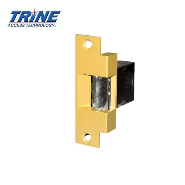 Trine - 007-24AC - Electric Strike Fail Secure 4-7 8 x 1-1 4 Faceplate - 24VAC - Brass Powder Coated For Sale - Image 2