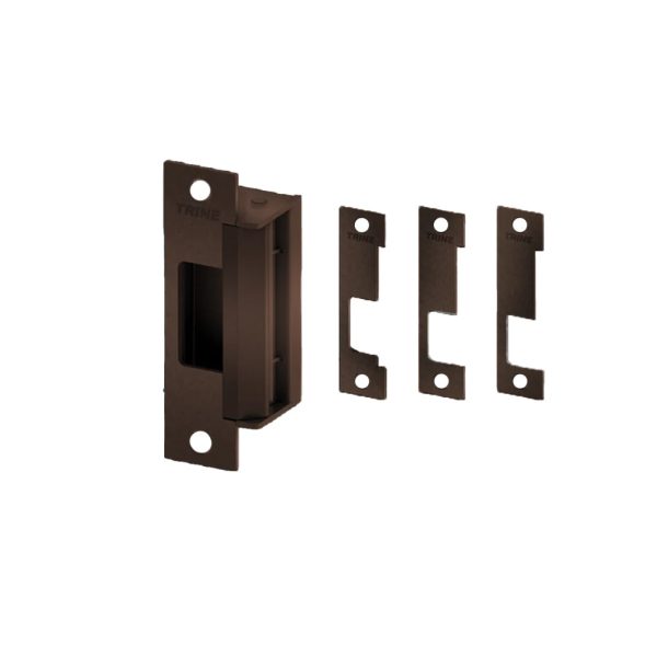 Trine - TRE-4100-10B - Electric Strike 4100 Series 4-7 8 x 1-1 4 Faceplates for Cylindrical and Mortise Locks Fail Secure - 12 24 VDC AC - 613 (Oil Rubbed Bronze-10B) Hot on Sale