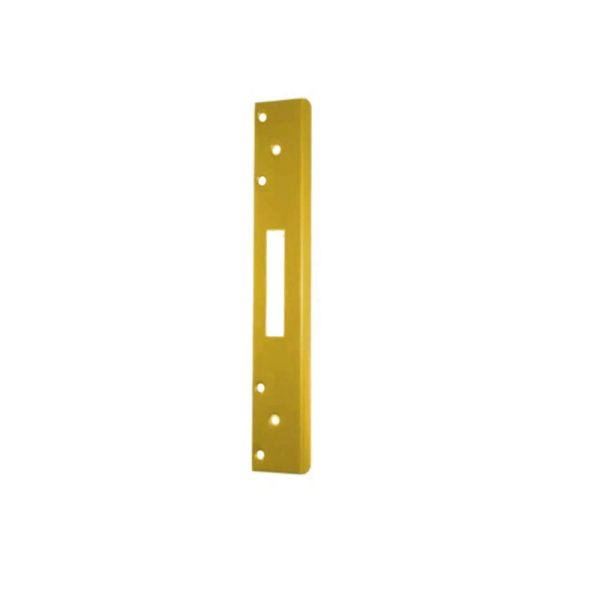 Don-Jo - FL-208NM-BP - Single Hole Security Strike 8 Height and 1-3 8 Width - BP (Bright Brass Plated Clear Coated Finish-632) Online Sale