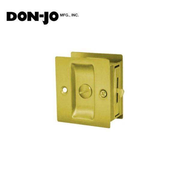 Don-Jo - PDL-101-609 - Privacy Pocket Door Lock - 609 (Satin Brass Finish) Supply - Image 2