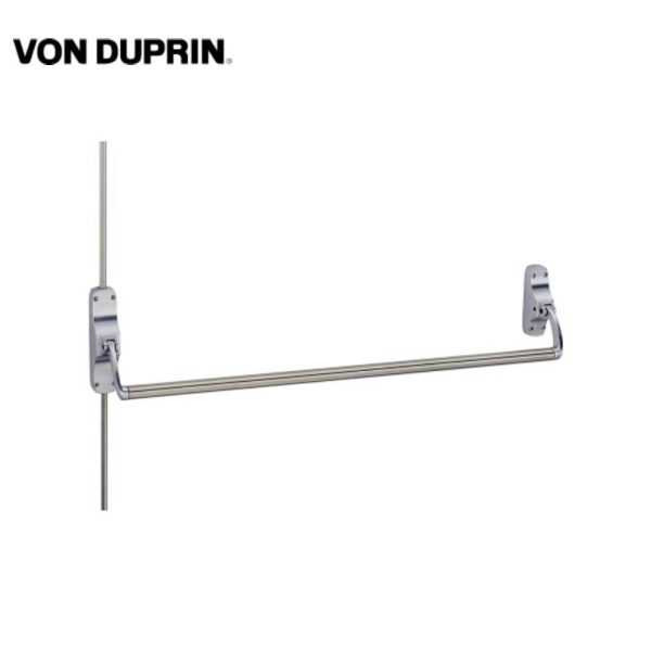 Von Duprin - 8827L - Surface Mounted Vertical Rod Exit Device - Wide Stile Crossbar - 48 - Exit Only - Less Trim - Satin Chrome (LHR) Online now - Image 2