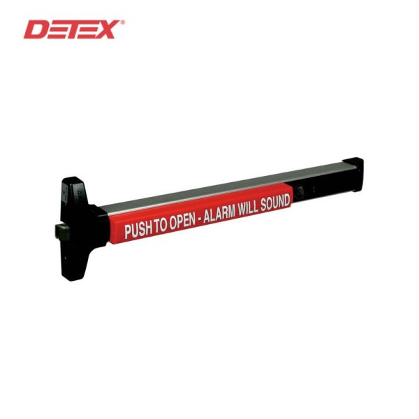 Detex - V40-EBXW-CD-628-99-48 - Value Series Wide Stile Rim Exit Device - 48 - Cylinder Dogging - Satin Aluminum Clear Anodized Fashion - Image 2