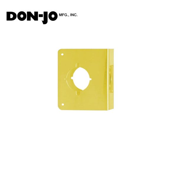 Don-Jo - 75-AB-CW - Wrap Around Plate 22 Gauge Steel, 4-3 4 Width and 5-1 2 Height with 2-1 8 Hole for Marks Cylindrical Lever Lock - 2-3 4 Backset - AB (Satin Brass Finish-609) For Cheap - Image 2