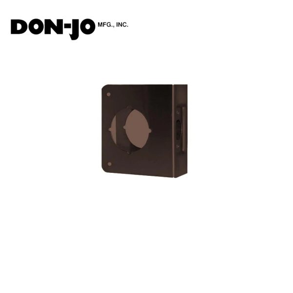 Don-Jo - 81-10B-CW - Wrap Around Plate 22 Gauge Steel, 4-1 4 Width and 4-1 2 Height with 2-1 8 Hole for Cylindrical Lock - 2-3 4 Backse - 10B (Oil Rubbed Bronze Finish-613) on Sale - Image 2