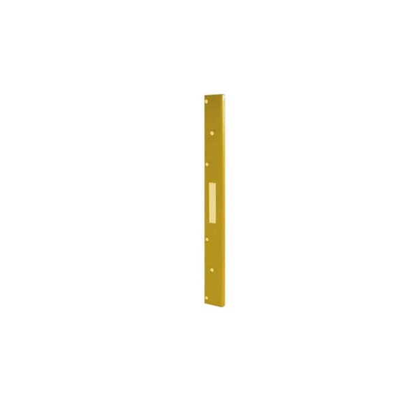 Don-Jo - AST-2134M-BP - Single Hole Security Strike Mortise Version Universal Center Hole with 13 Gauge Steel - 18 Height and 1-3 4 Width - BP (Bright Brass Plated Clear Coated Finish) Online now