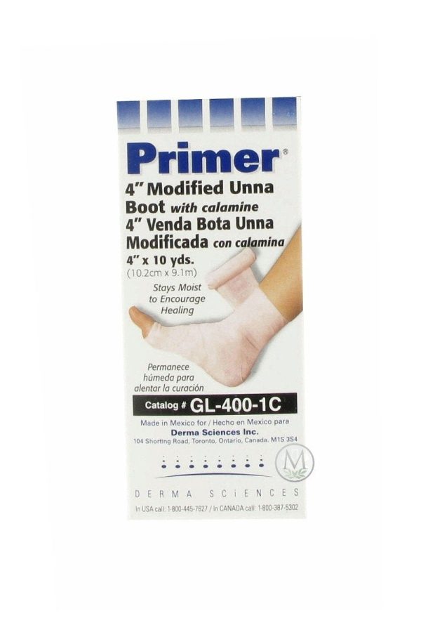 Derma Sciences Primer GL4001C - Unna Boot, Gauze,  Calamine   Zinc Oxide, NonSterile - 4  x 10 Yards, One Roll on Sale